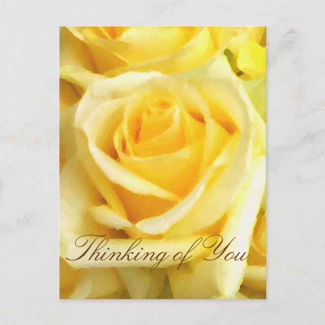 Gul ros_ vykort (Framsida)