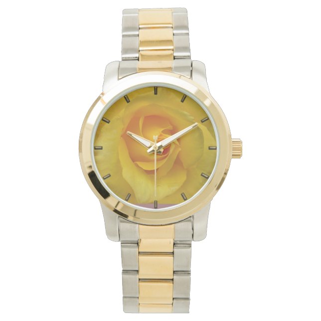 Gul ros Watch Romantic Ro Wrist Watches Armbandsur (Framsida)