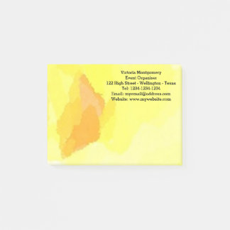 Gul ros Watercolor Post-it Block