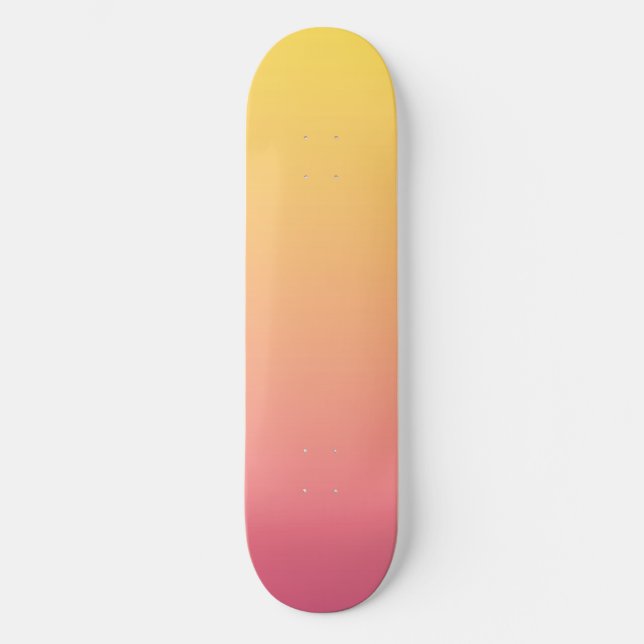 Gul Rosa Färg Mini Skateboard Bräda 18,5 Cm (Framsida)