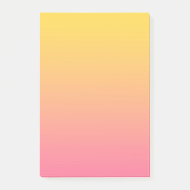 Gul Rosa Färg Post-it Block (Framsida)