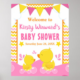Gul & Rosa Gummianka Prickig Babyfest Poster
