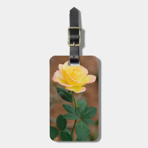 Gul rosblommablommigten blommar ro bagagebricka