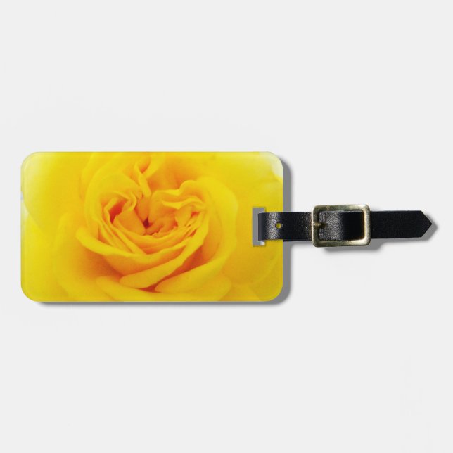 Gul rosblommanärbild bagagebricka (Horisontell Framsida)