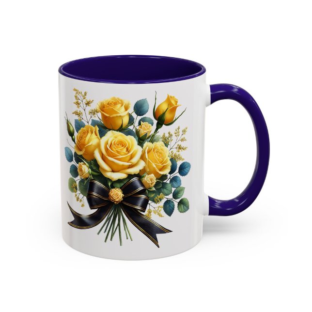 Gul Rosbukett Kopp Elegant Blommig Present (Skapare uppladdad)