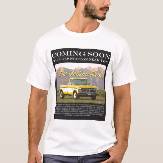 Gul rosfilmaffischen avbildar t-shirt
