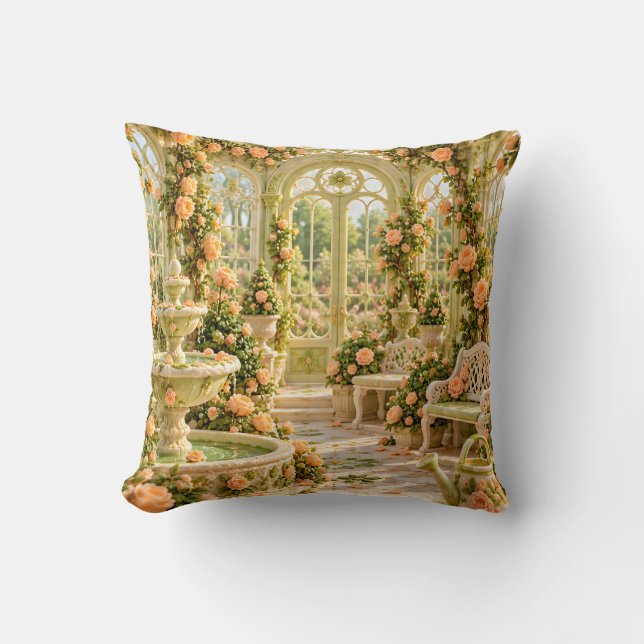 Gul Rosfontän Botanisk Konservatorium Kudde (Framsida)
