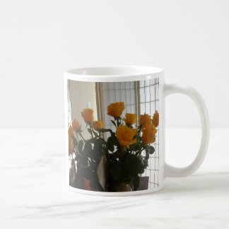 Gul roskaffekopp kaffemugg