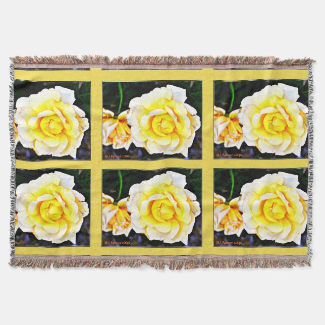 Gul roskastfilt mysfilt (Framsidan)