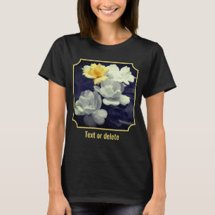 Gul Roskluster Delvis Färg Personlig T Shirt