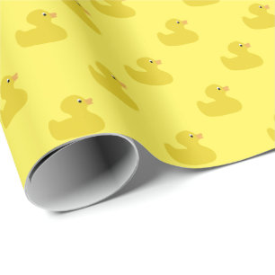 Gul Rubber Ducky Any färgbakgrund Presentpapper