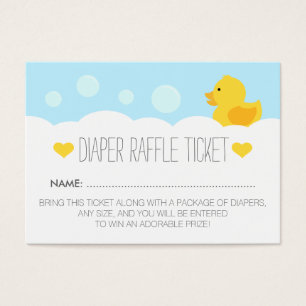 Gul Rubber Ducky bubbelbadbaby shower Visitkort