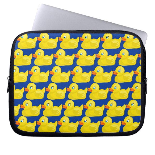 Gul Rubber Ducky tapetdesign för fantastisk Laptop Fodral (Framsidan)