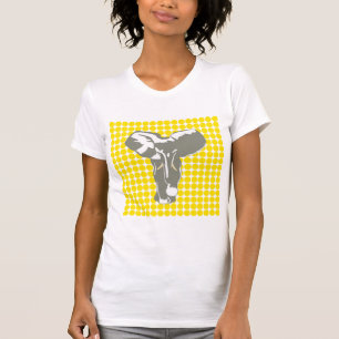 Gul Safari prick med Pop Art Elefant Tee Shirt