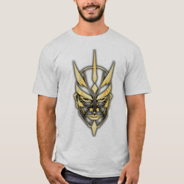 Gul Samurajmaska Grafisk T-Shirt