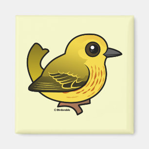 Gul sångare magnet