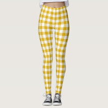 Gul senap Karo Gingham Retro Färg