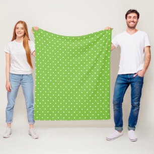 Gul senap vit prickmönster Fleece B