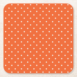 Gul senap vit prickmönster fyrkant P Underlägg Papper Kvadrat