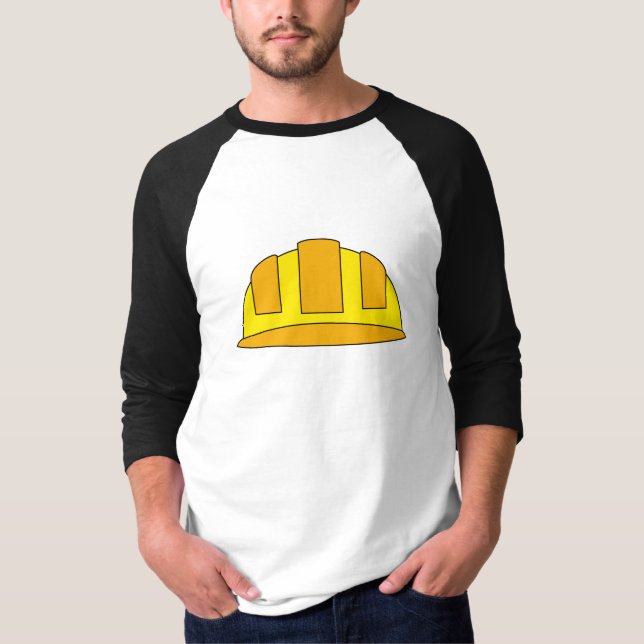Gul seriefigur med hjälm t shirt (Framsida)