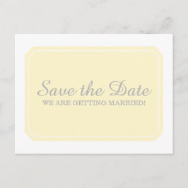 Gul Simply Elegant Save the Date-brevkort Meddelande Vykort