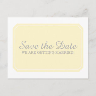 Gul Simply Elegant Save the Date-brevkort Meddelande Vykort