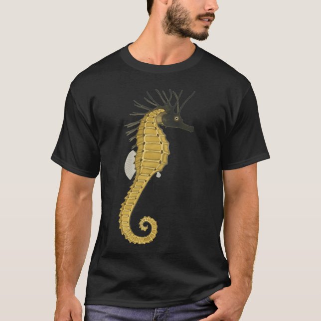 Gul sjöhästar t shirt (Framsida)