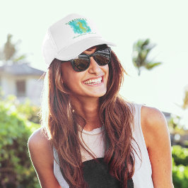 Gul sjöhästar under havet keps