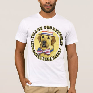 Gul skjorta för hunddemokratklassiker t-shirt