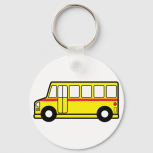 Gul skolbuss Keychain Nyckelring