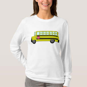 Gul skolbuss med stoppskylt t shirt