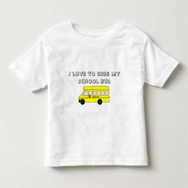 Gul skolbuss t shirt (Framsida)