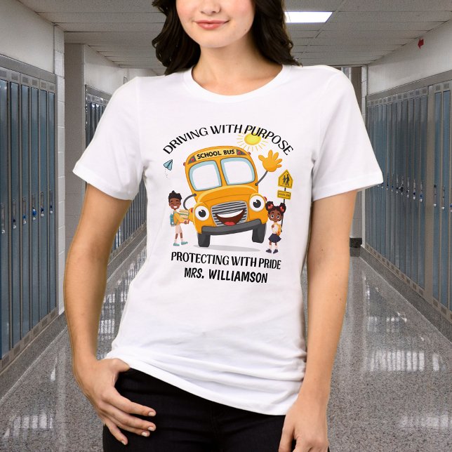 Gul skolbussförare t shirt (Skapare uppladdad)