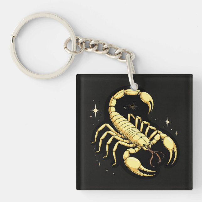 Gul Skorpion Zodiak Design med Ornamenten (Framsidan)