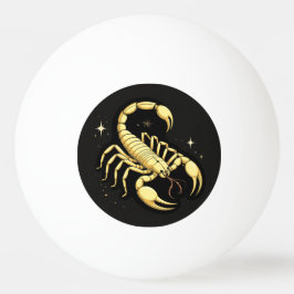Gul Skorpion Zodiakdesign med Ornament Pingisboll
