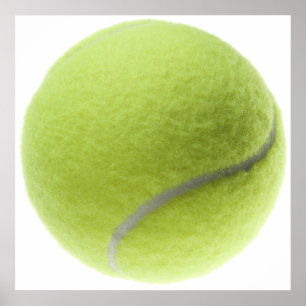 Gul skräddarsy mall för tennis boll poster