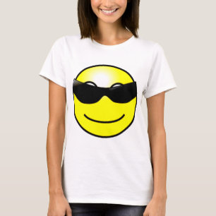 Gul smiley face för kall solglasögon tröja