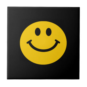 Gul smiley face kakelplatta