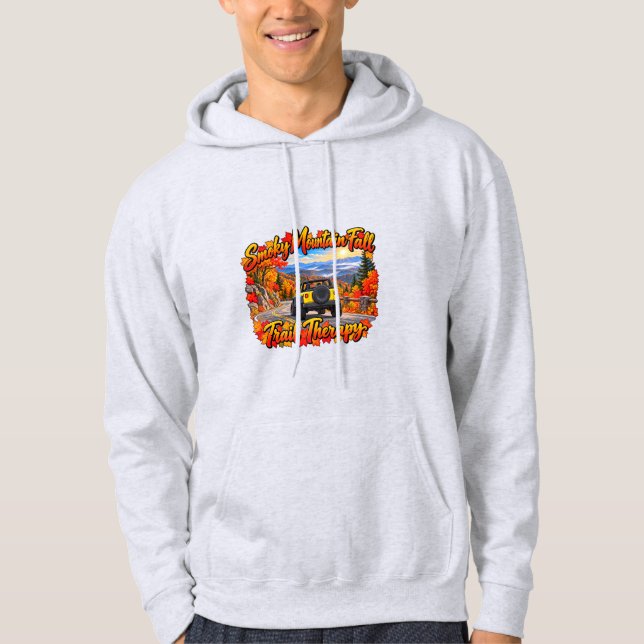 Gul_Smoky Mountain Höst Spårterapi Hoodie (Framsida)