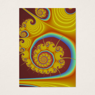 Gul snäckskalspiralFractal Visitkort