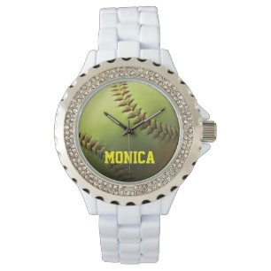 Gul softball armbandsur