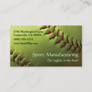 Gul softball visitkort