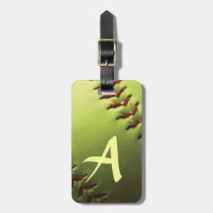 Gul softballanpassningsbar bagagebricka