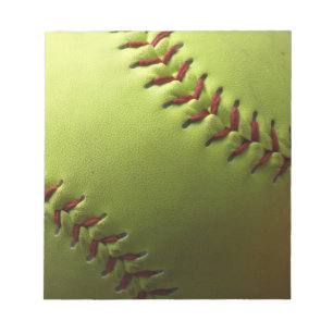 Gul softballanteckningsblock anteckningsblock