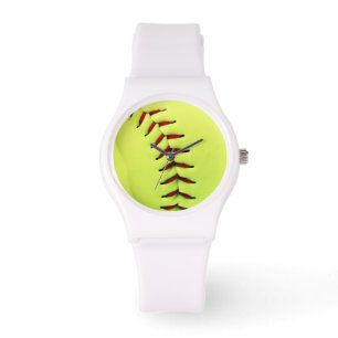 Gul softballboll armbandsur