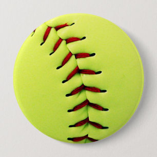 Gul softballboll knapp