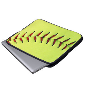 Gul softballboll laptop sleeve