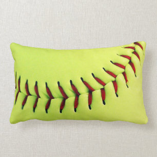 Gul softballboll lumbarkudde