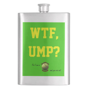 Gul softballlagledare WTF Ump? Fickplunta