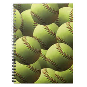 Gul softballtapet anteckningsbok